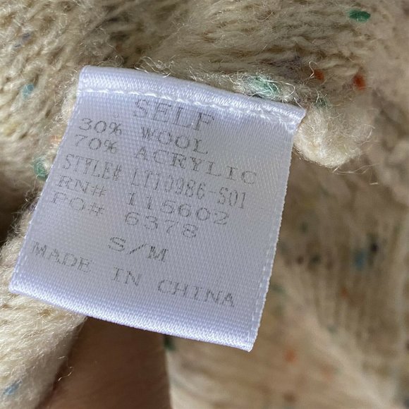 LOGG cropped sweater H&M marled Tweed Fuzzy beige - Picture 7 of 8